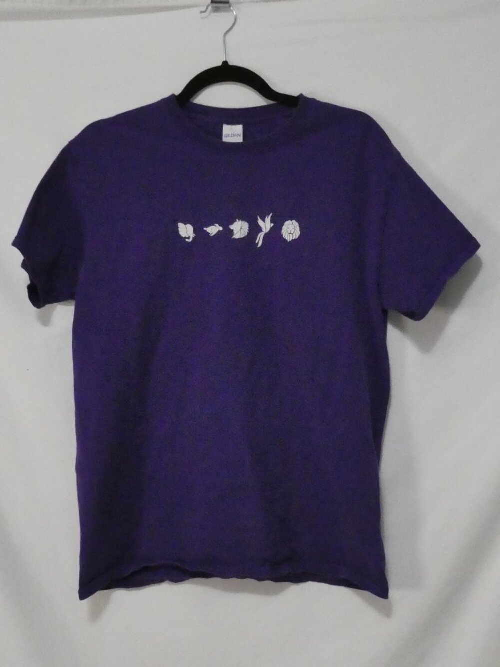 GILDAN Ultra Cotton Purple Graphic Zoo Staff Unisex T-Shirt - Size Medium